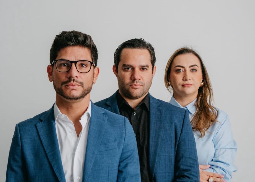 Ícaro Gaspar, Luis Cunha e Roberta Gaspar, fundadores do All In Club